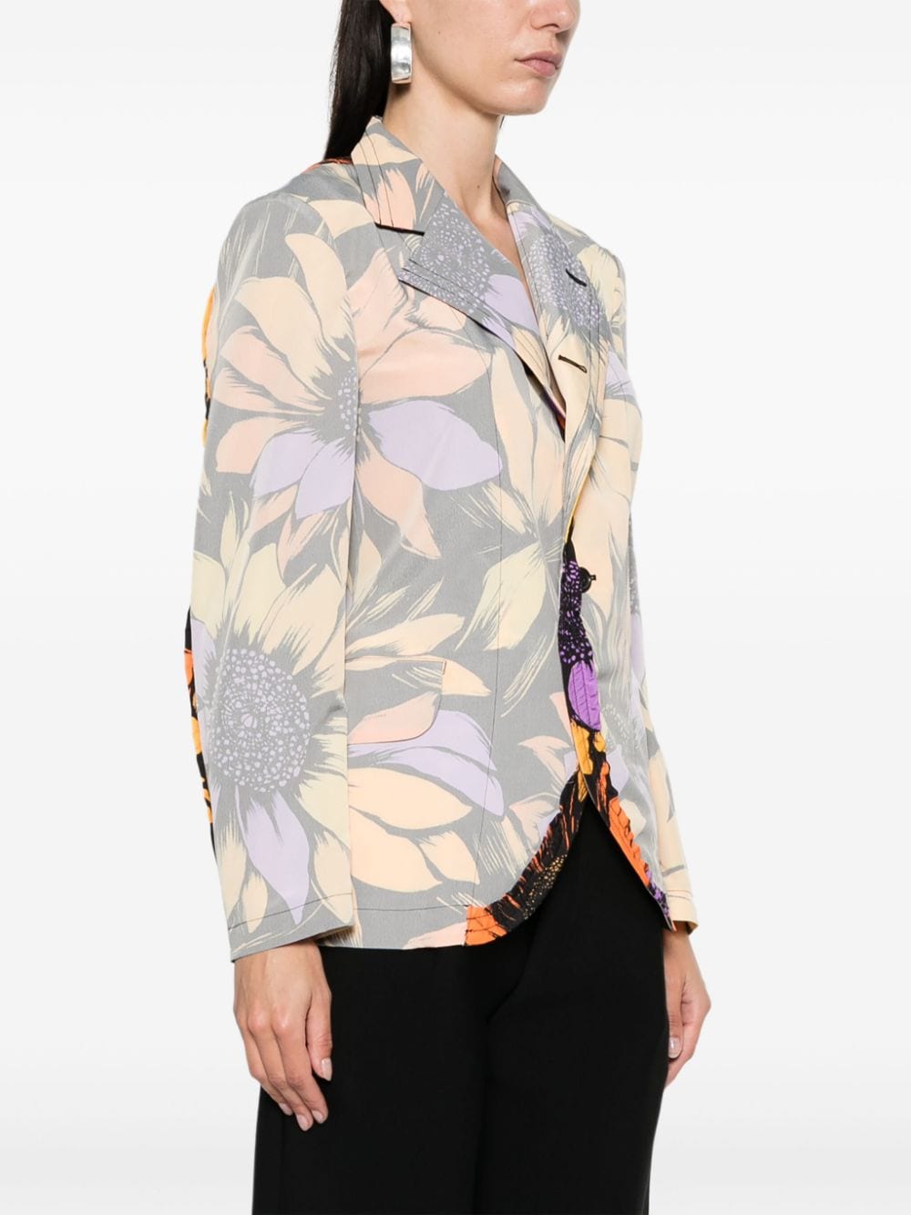 COMME DES GARÇONS Floral Printed Single-Breasted Jacket for Women