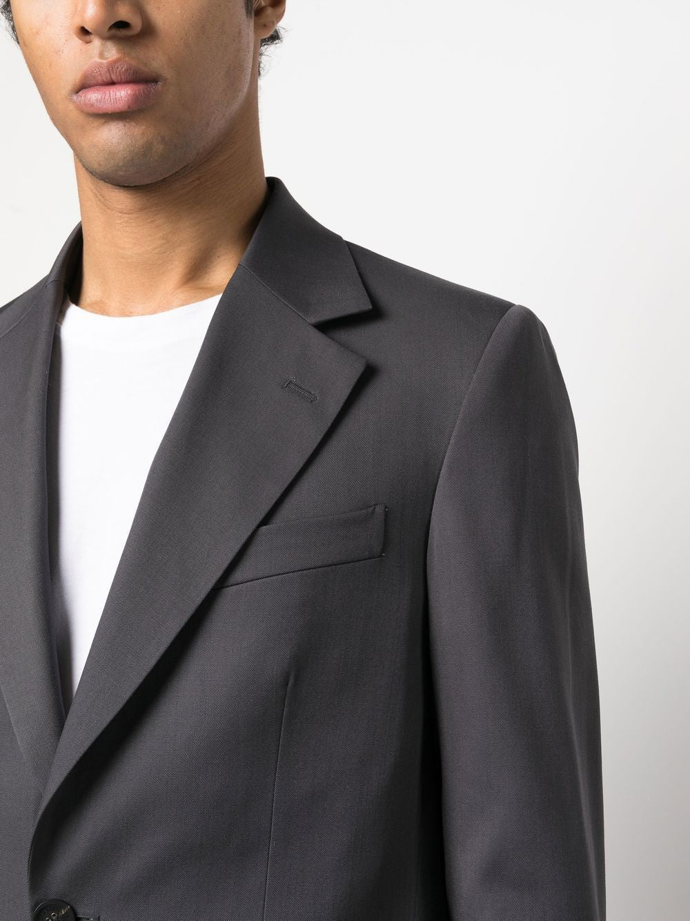 GOLDEN GOOSE Single-Breasted Gray Wool Coat for Men from SS23 Collection