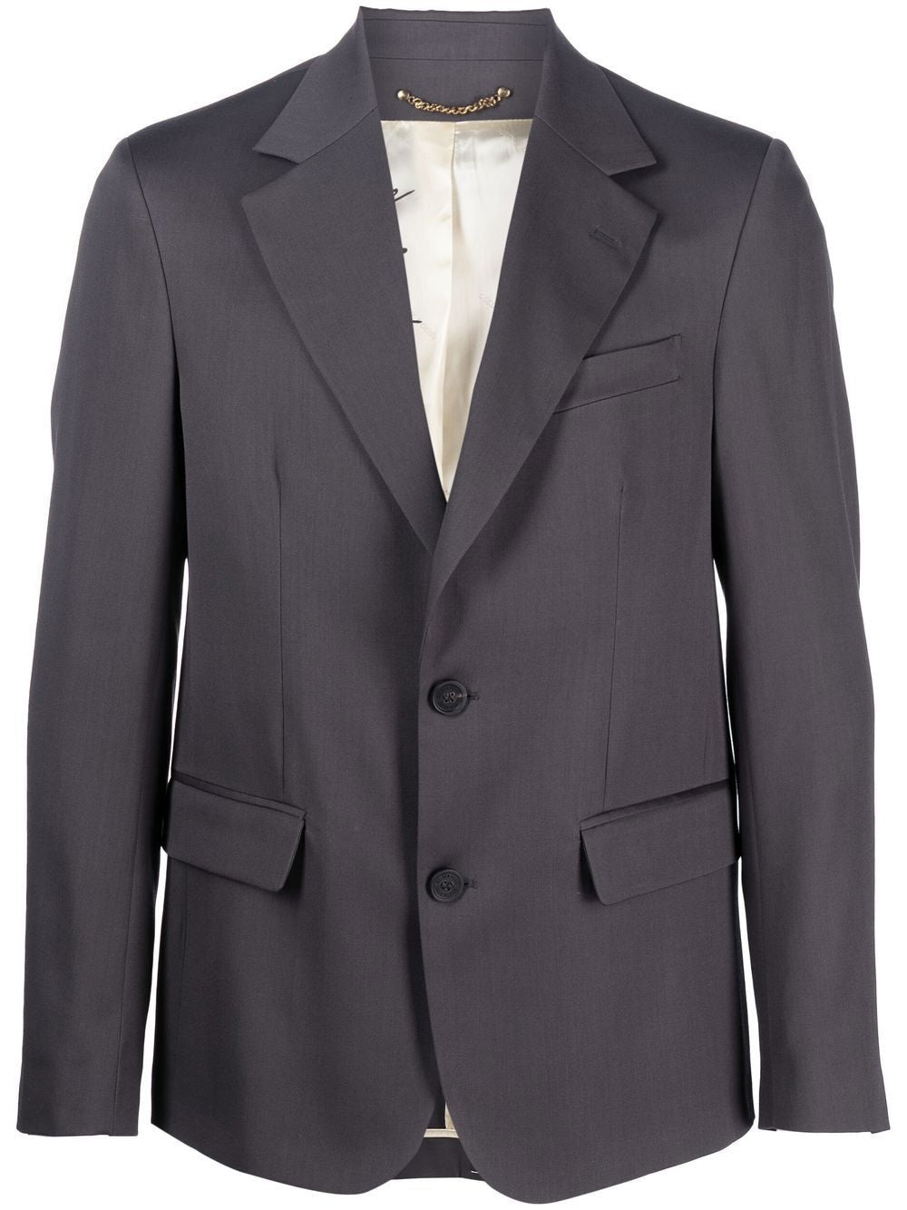 GOLDEN GOOSE Single-Breasted Gray Wool Coat for Men from SS23 Collection