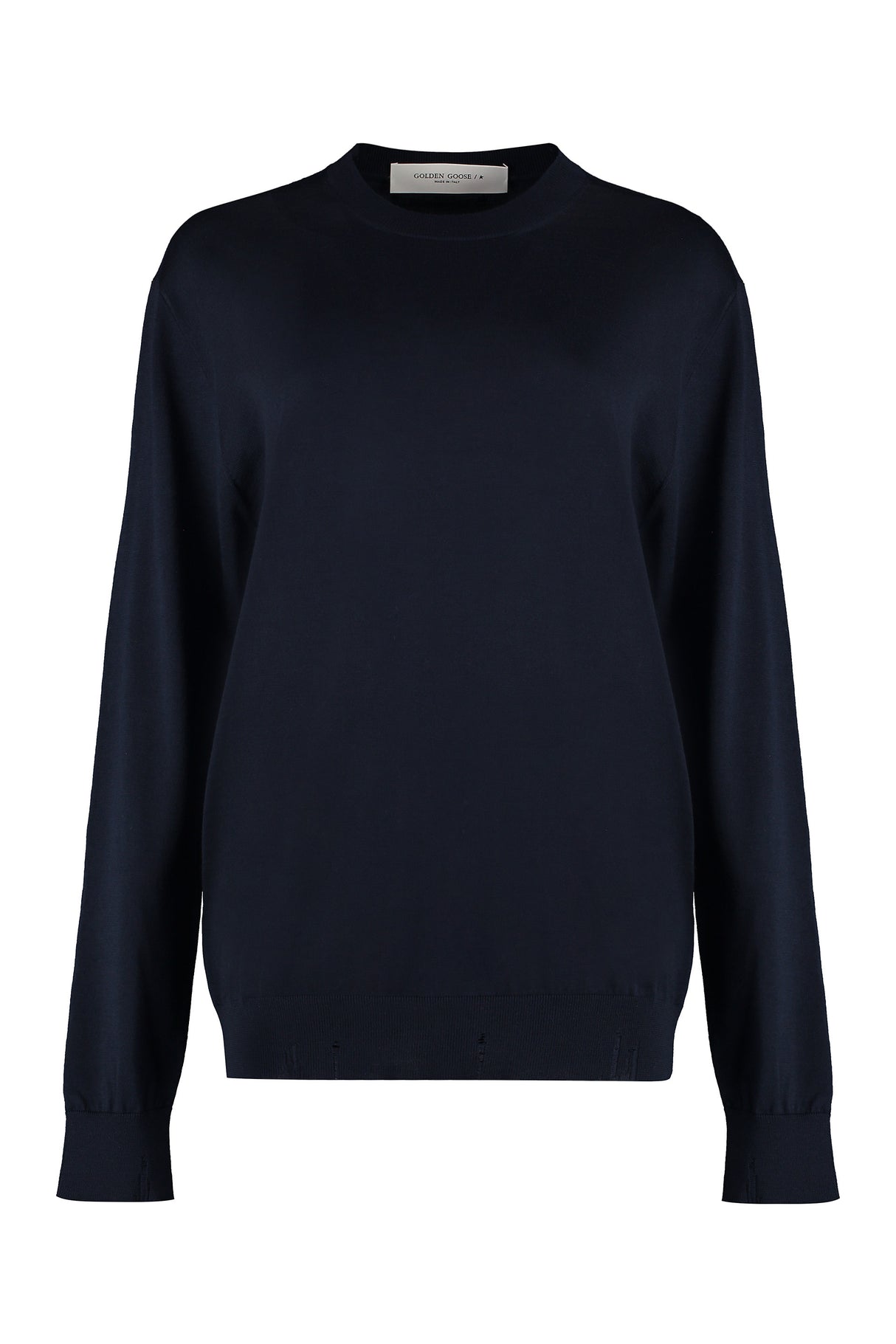 GOLDEN GOOSE Urban Luxe Blue Wool Sweater