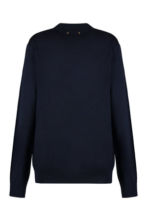 GOLDEN GOOSE Urban Luxe Blue Wool Sweater