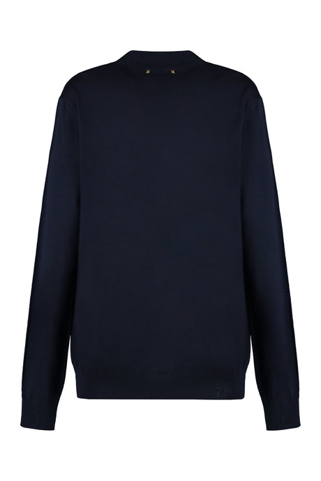 GOLDEN GOOSE Urban Luxe Blue Wool Sweater