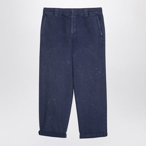 GOLDEN GOOSE Men's Stylish Cotton Trousers with Unique Splash Design