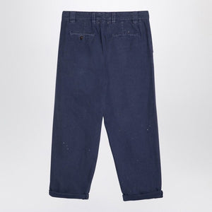 GOLDEN GOOSE Men's Stylish Cotton Trousers with Unique Splash Design