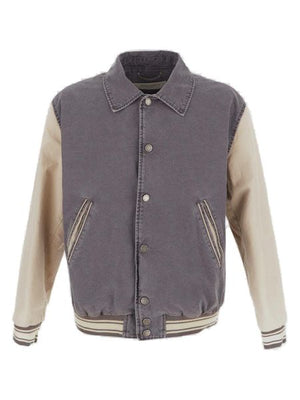 GOLDEN GOOSE Men's Beige Cotton Bomber Jacket for SS23