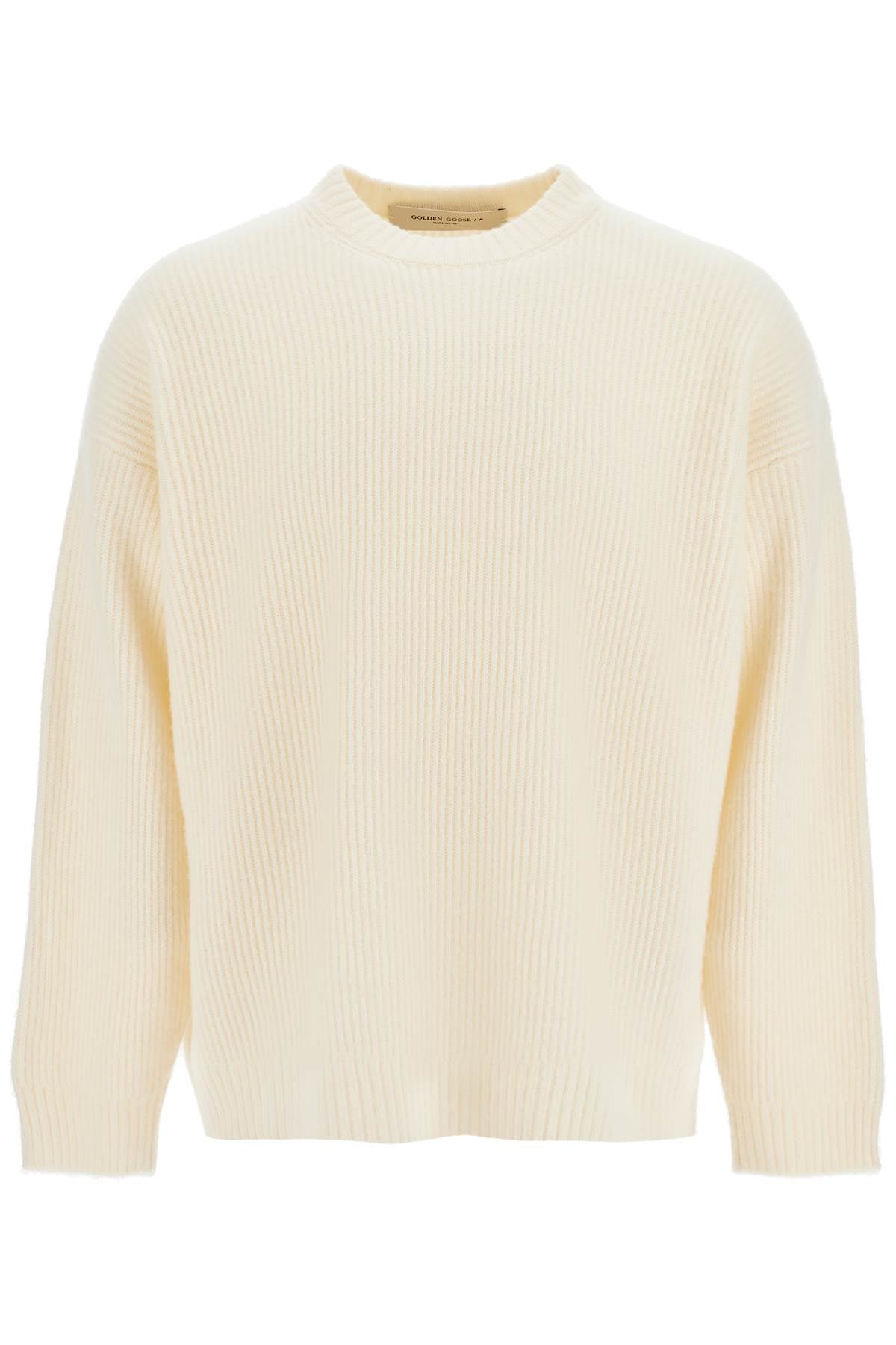 GOLDEN GOOSE Ribbed Wool Pullover Sweater - Boxy Fit