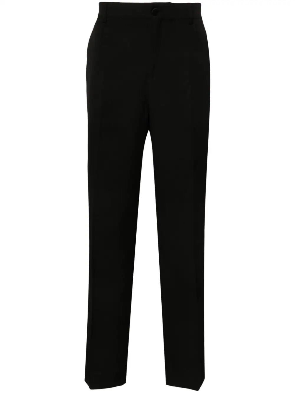 GOLDEN GOOSE Classic Black Wool Tuxedo Pants for Men