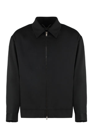 GOLDEN GOOSE Men's Luxurious Black Wool Zipped Jacket