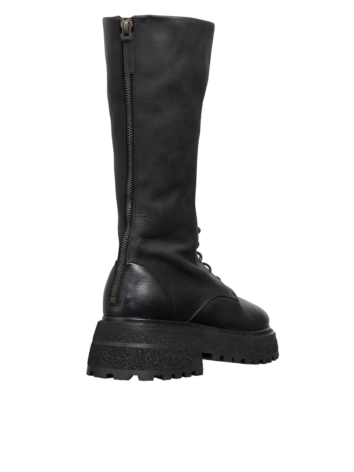 MARSELL Stylish Black Leather Lace-Up Boots for Women - FW23 Collection