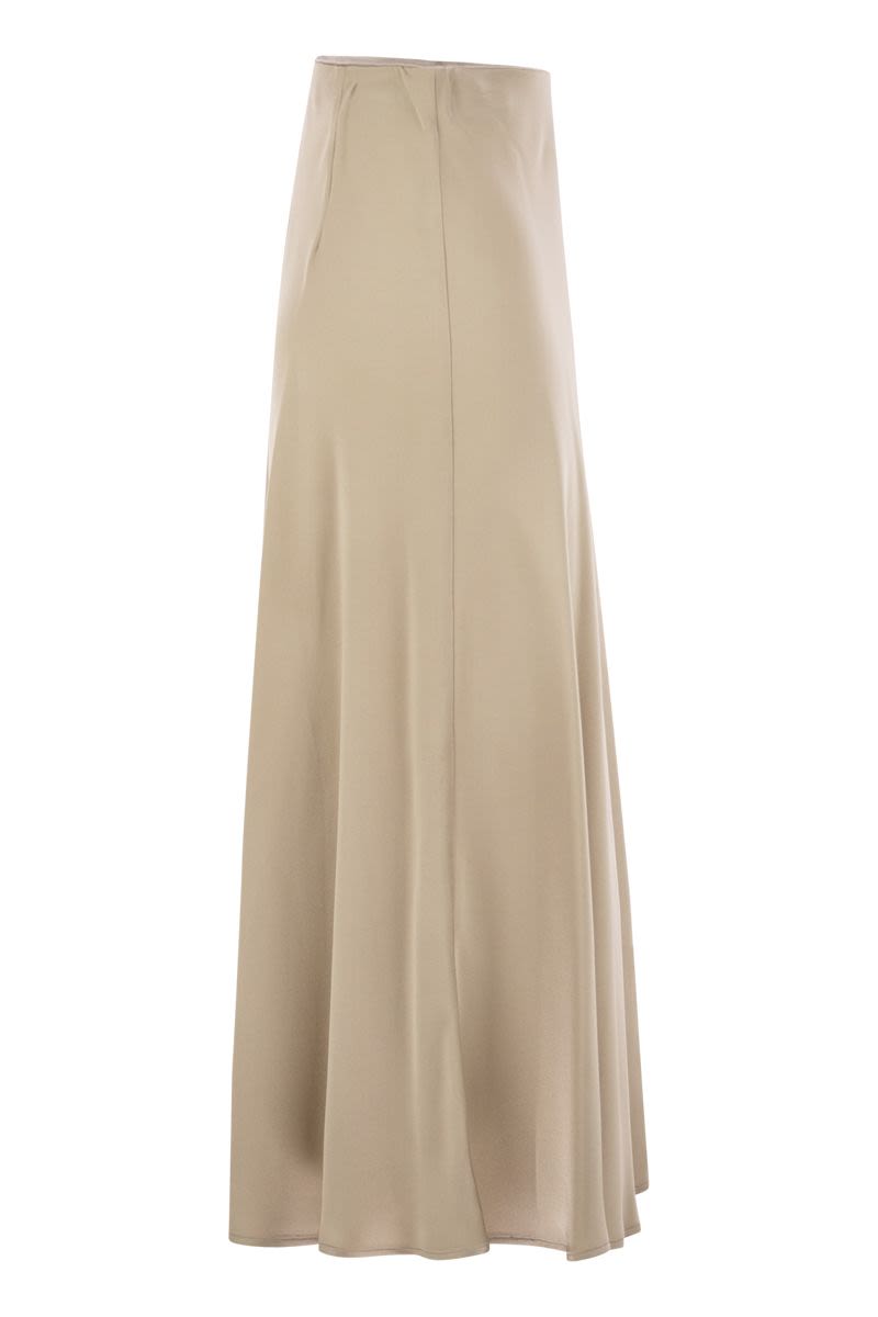 HERNO Elegant Satin Glow Long Skirt