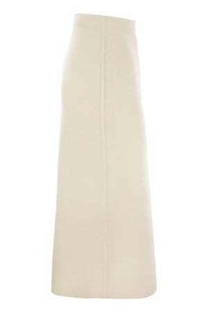 FABIANA FILIPPI Elegant Brushed Mohair Pencil Skirt - Below-the-Knee Fit