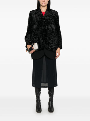 COMME DES GARÇONS Asymmetrical Velvet Cut-Out Jacket for Women - FW24