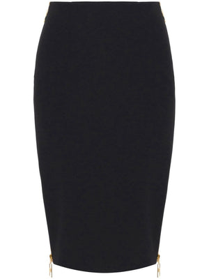 ELISABETTA FRANCHI Zip Detail Crepe Skirt - Women's Mini Style for FW24