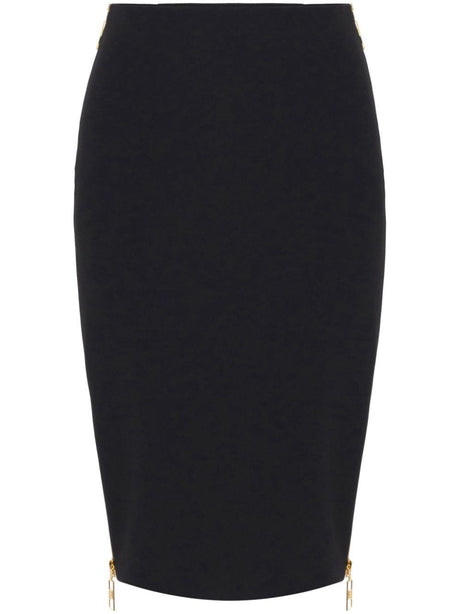 ELISABETTA FRANCHI Zip Detail Crepe Skirt - Women's Mini Style for FW24