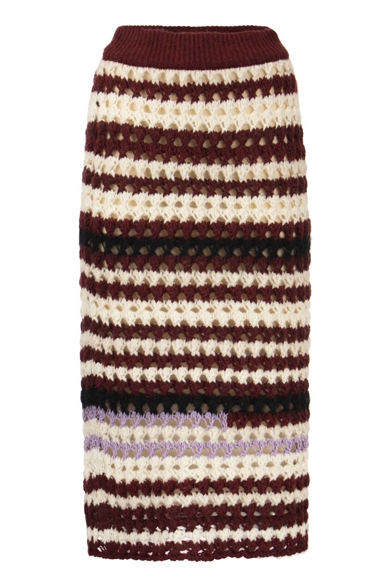 MARNI Elegant Purple Crochet Skirt for Women