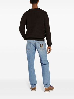 DOLCE & GABBANA Classic Cotton Denim Trousers for Men - FW24