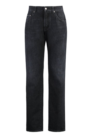 DOLCE & GABBANA Men's Black Straight-Leg Pants for SS24