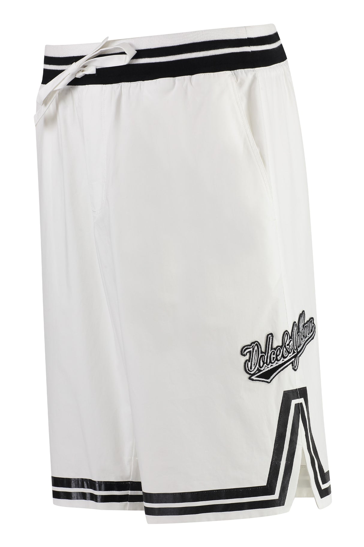 DOLCE & GABBANA Cotton Bermuda Shorts for Men in White - SS24 Collection