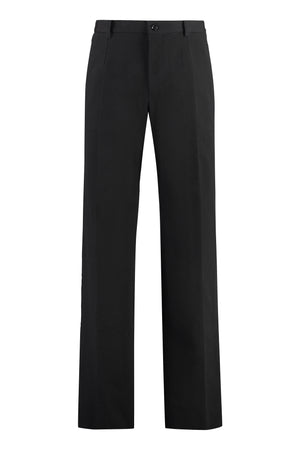 DOLCE & GABBANA Men's Black Blend Cotton Trousers for SS24