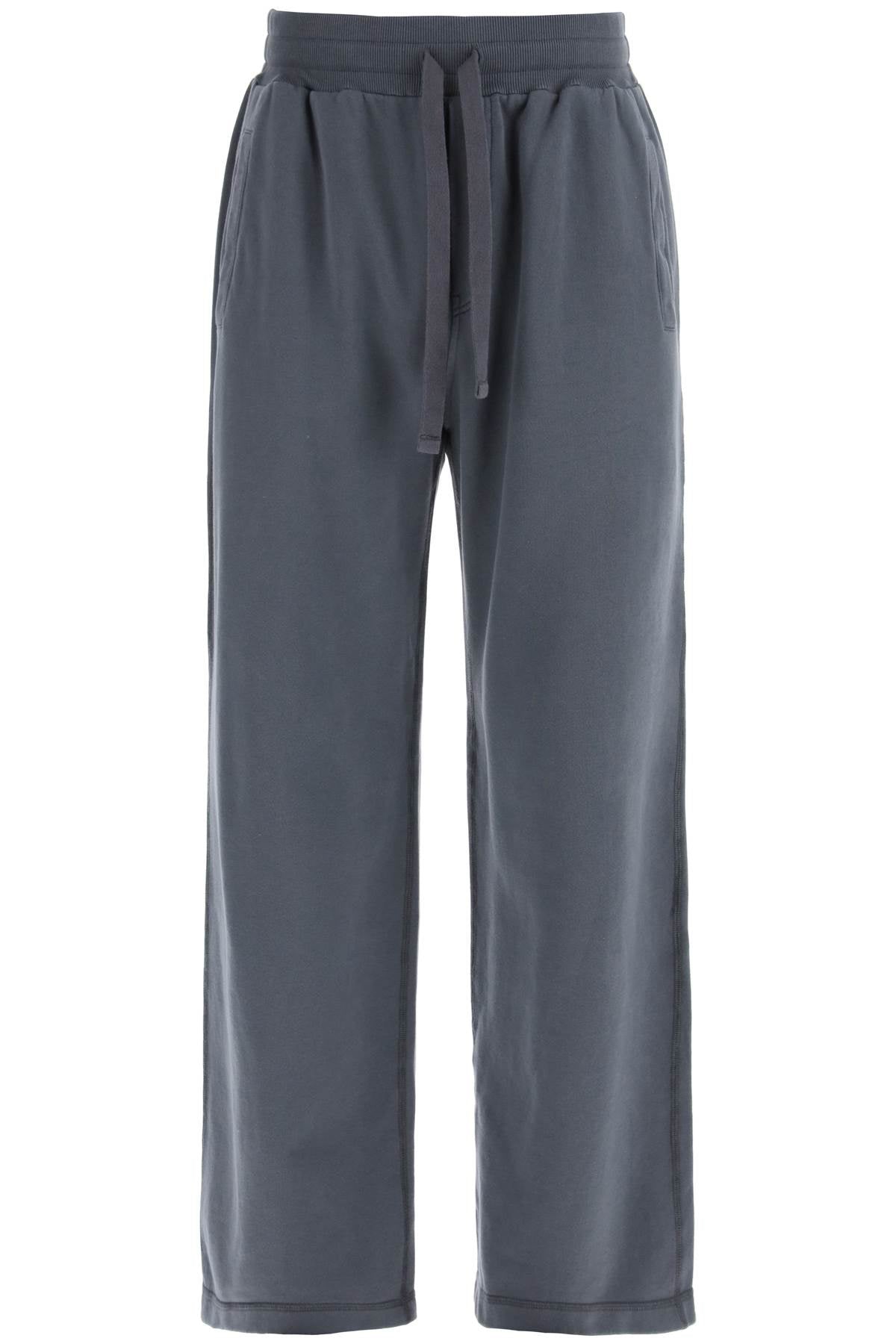 DOLCE & GABBANA Men's Gray Cotton Jogger Pants for Spring/Summer 2024