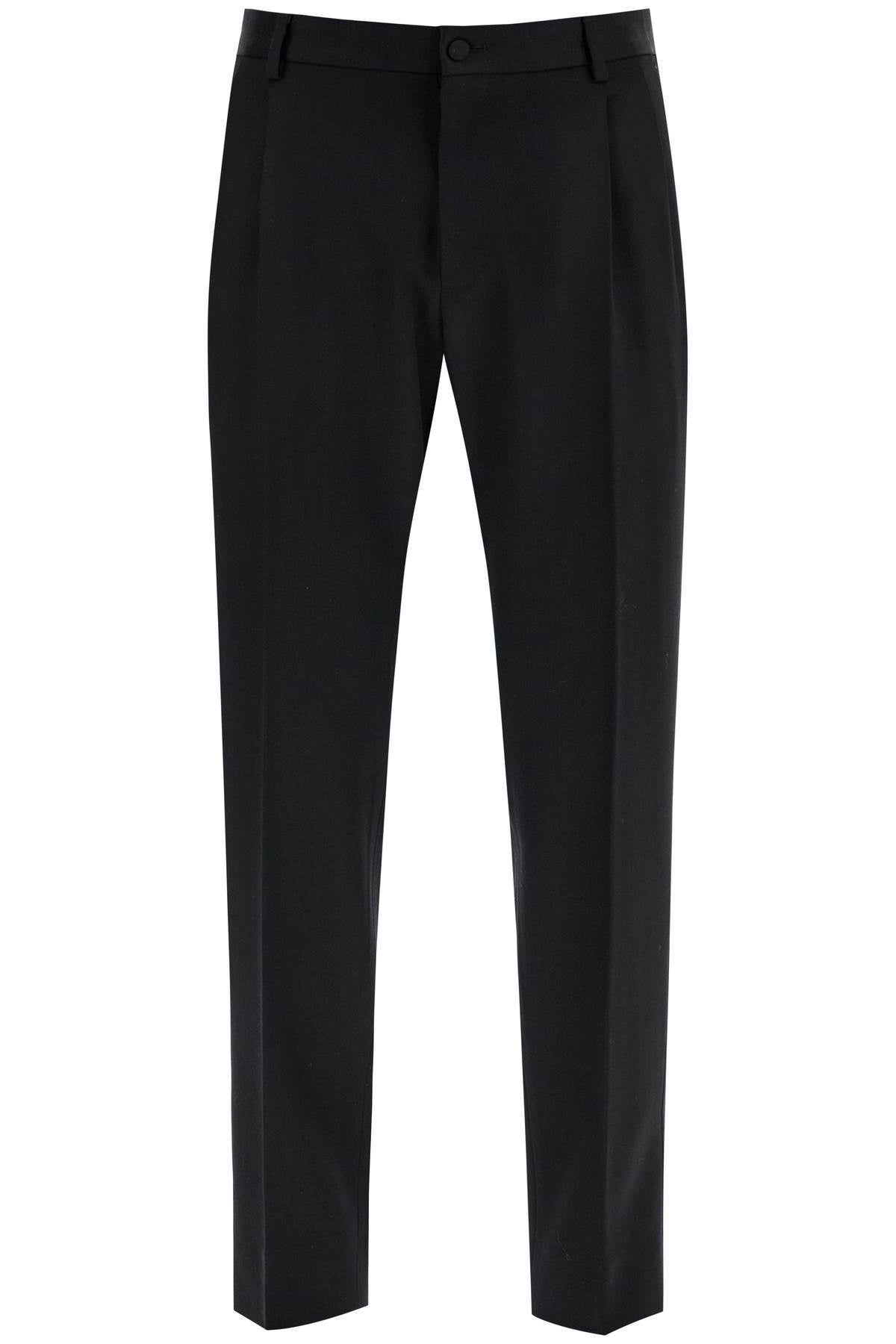 DOLCE & GABBANA Classic Tuxedo Trousers for Men - Slim Fit