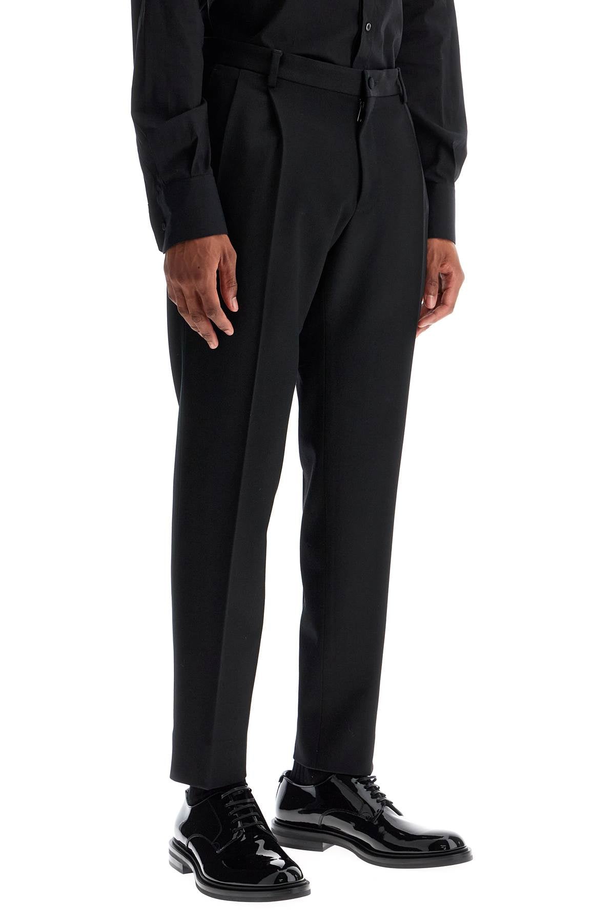 DOLCE & GABBANA Classic Tuxedo Trousers for Men - Slim Fit