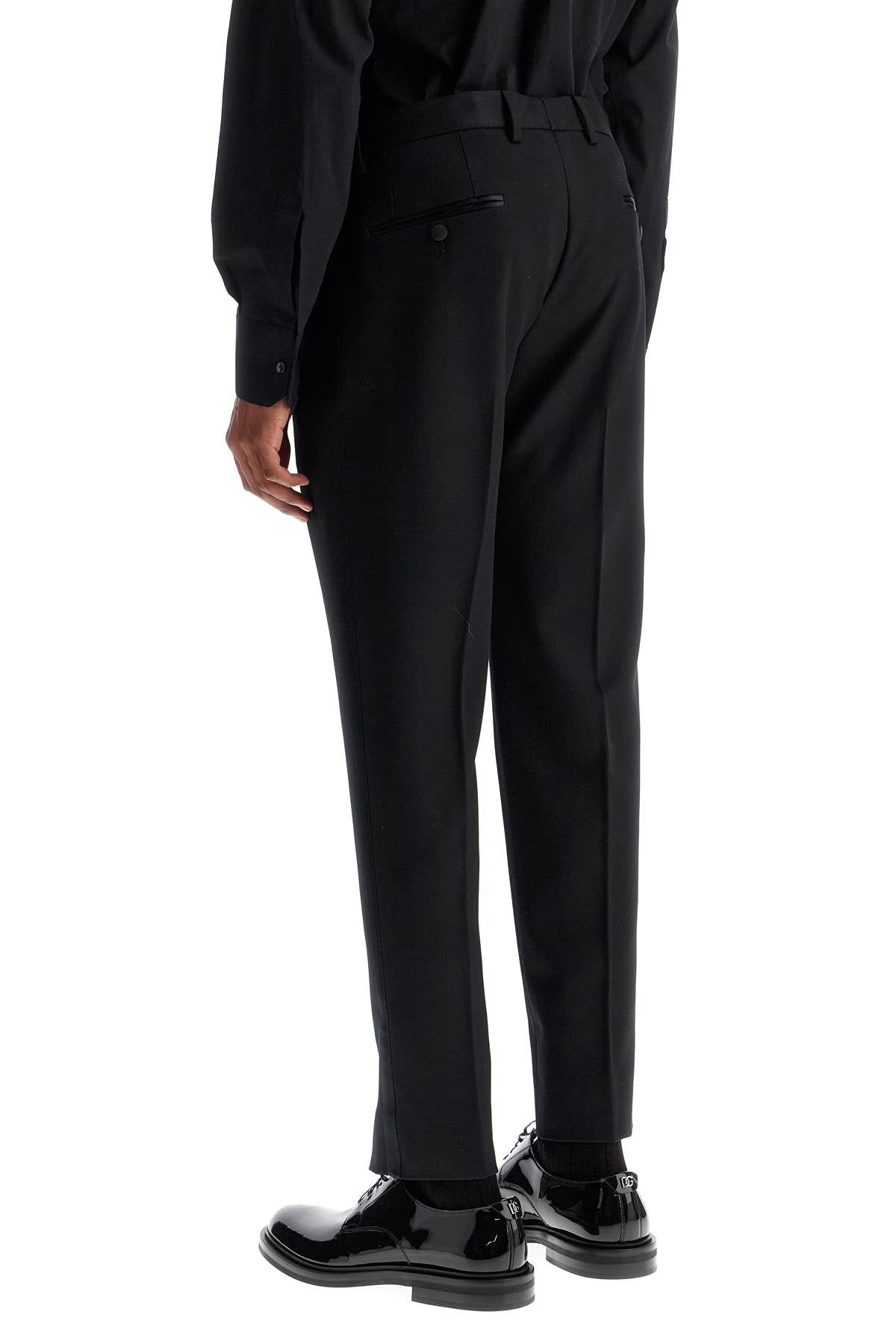 DOLCE & GABBANA Classic Tuxedo Trousers for Men - Slim Fit