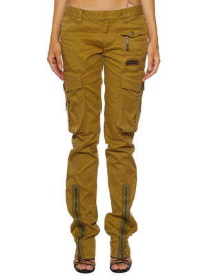 DSQUARED2 Trendy Beige Cargo Trousers for Women | Fall/Winter '23 Collection