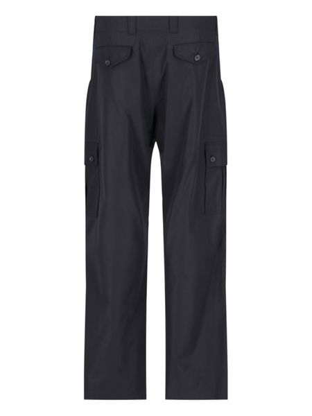 DOLCE & GABBANA Men's Black Cotton Cargo Trousers for FW23