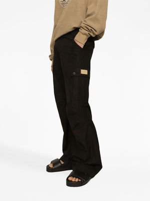 DOLCE & GABBANA Men's Black Straight Pants for the 23FW Season