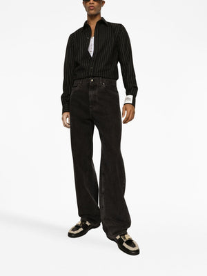 DOLCE & GABBANA Loose-Fit Black Jeans for Men - FW23