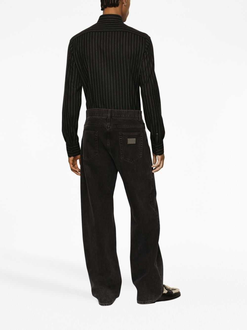 DOLCE & GABBANA Loose-Fit Black Jeans for Men - FW23