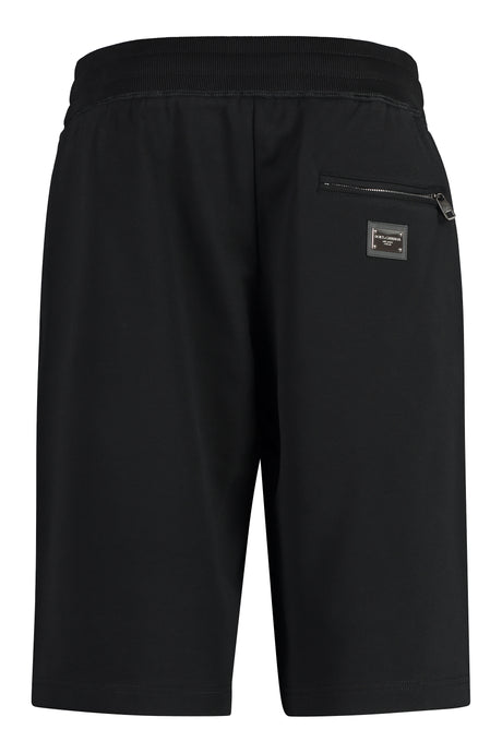 DOLCE & GABBANA Men's Stylish Jogging Bermuda Shorts with Logo Plaque