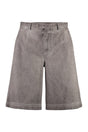 DOLCE & GABBANA Men's Grey Cotton Bermuda Shorts for SS23