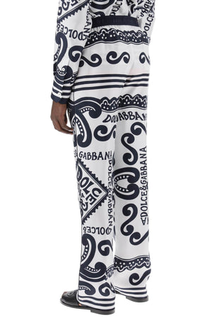 DOLCE & GABBANA Marina Print Pajama Pants for Men - SS24 Collection