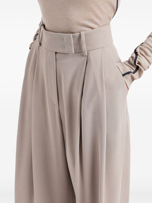 GIORGIO ARMANI Elegantly Tailored Double Pence Pants for Women