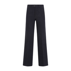 GIORGIO ARMANI Sophisticated Grey Cotton Blend Trousers