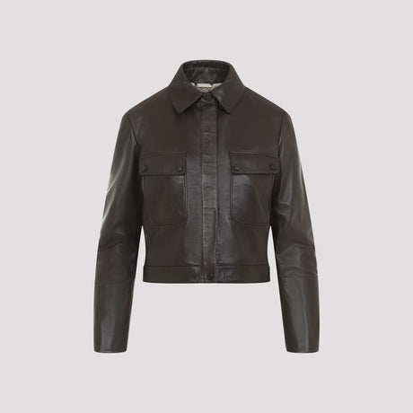 GIORGIO ARMANI Luxurious Lamb Leather Blouson Jacket