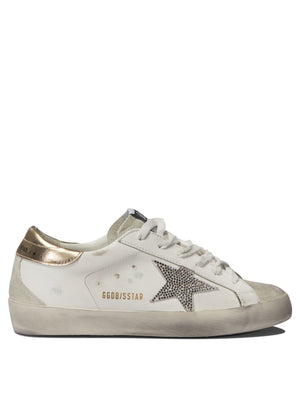 GOLDEN GOOSE Elegant Sparkle Sneakers with Crystal Star