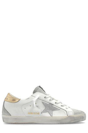 GOLDEN GOOSE Elegant Sparkle Sneakers with Crystal Star