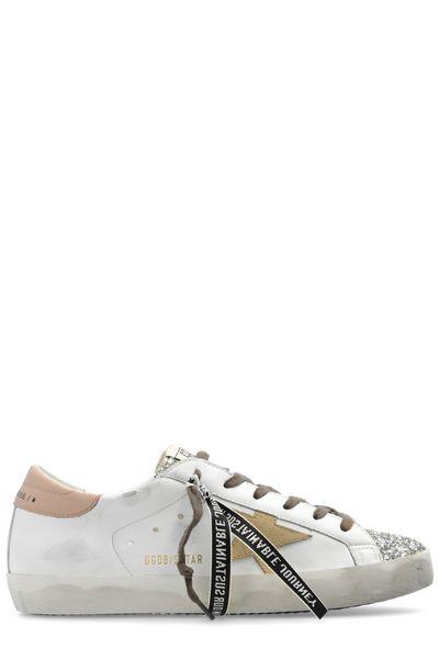 GOLDEN GOOSE Platinum Glitz Superstar Sneakers