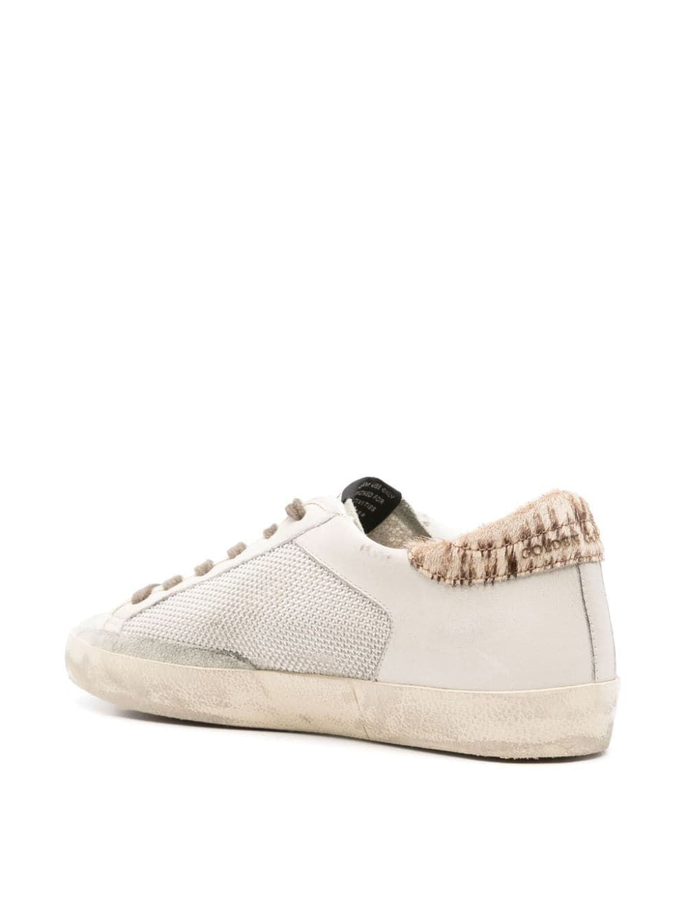 GOLDEN GOOSE Super-Star Ice Sneaker with Zebra Pony Heel