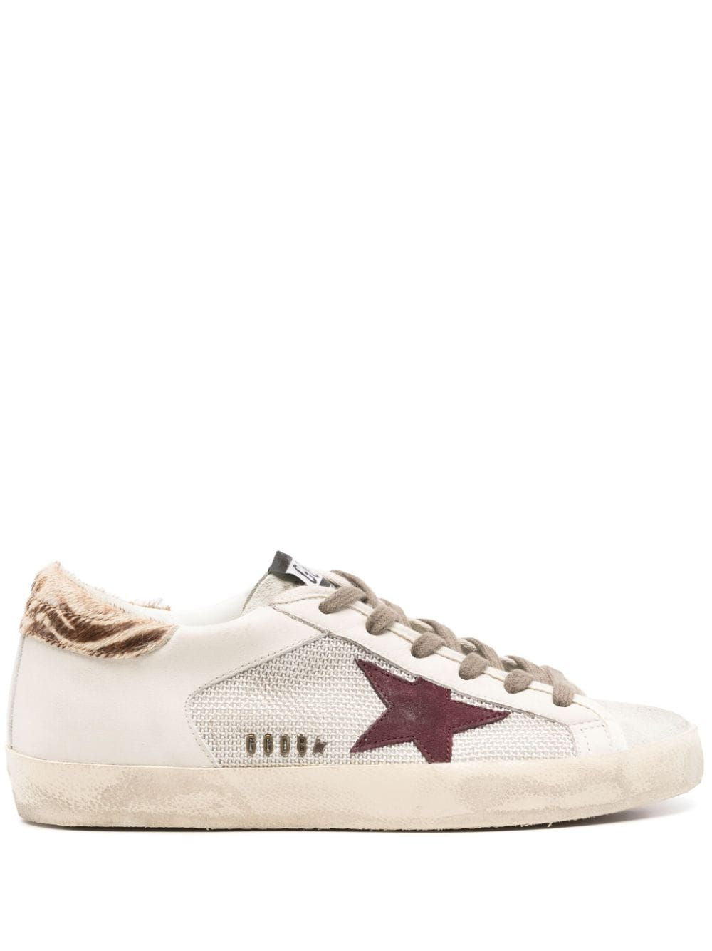 GOLDEN GOOSE Super-Star Silver Ice Zebra Sneakers