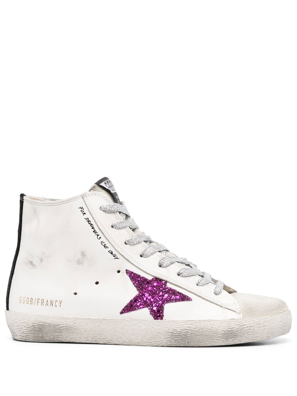 GOLDEN GOOSE Luxurious Star-Patched Leather High-Tops for Women