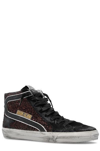GOLDEN GOOSE Glittering High-Top Sneakers: Add a Touch of Sparkle to Your Wardrobe!
