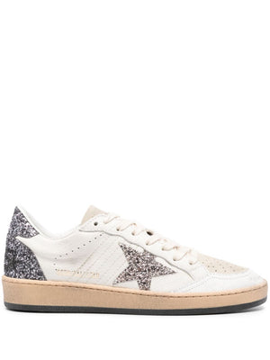 GOLDEN GOOSE Stylish Mixed Color Sneakers with Glittered Star and Leather Detail