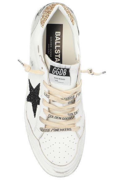 GOLDEN GOOSE White Leather Vintage-Inspired Sneakers