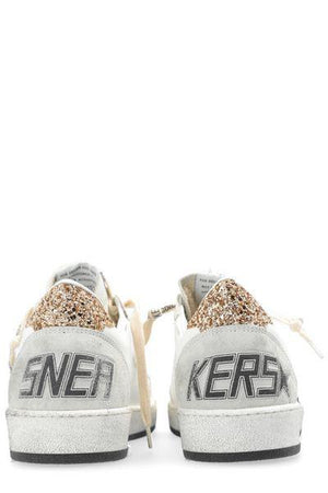 GOLDEN GOOSE White Leather Vintage-Inspired Sneakers