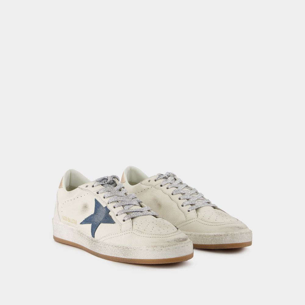 GOLDEN GOOSE Chic Stardust White Leather Sneakers