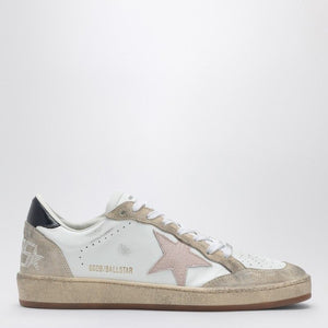 GOLDEN GOOSE Chic Ball Star Sneakers in White, Pink, and Black